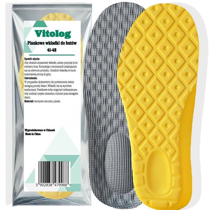 Miękkie Piankowe Wkładki do Butów Sportowych na Ostrogę - 41-42