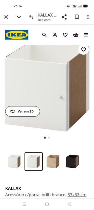 Acessórios kallax c/porta, cor branco, IKEA. NOVOS