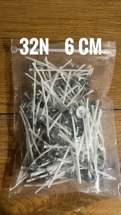 20 szt Knoty bawełniane 6 cm 32N
