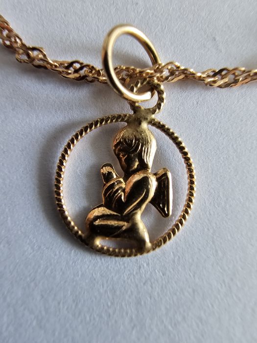 Pulseira de criança com Anjo ouro 9k