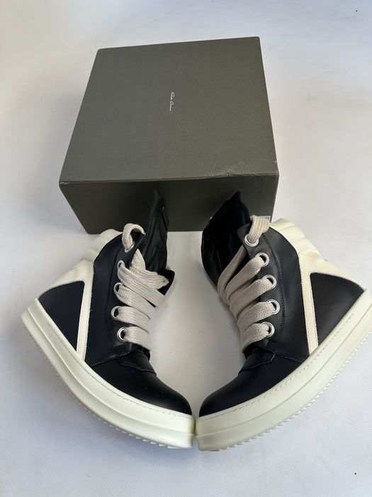 Rick Owens GEOBASKET кеды 43 44 42 3 кроссовки черные jumbo lace laces