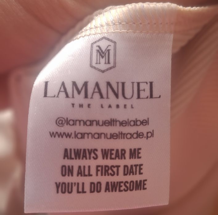 body LaManuel beżowe S z metki M,L