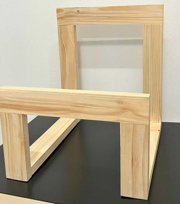 Stojak na płyty winylowe drewno 300x350x350