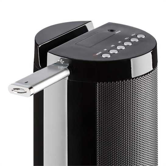 Колонка Auna Light Up Tower 40 W BТ LED USB FM черная