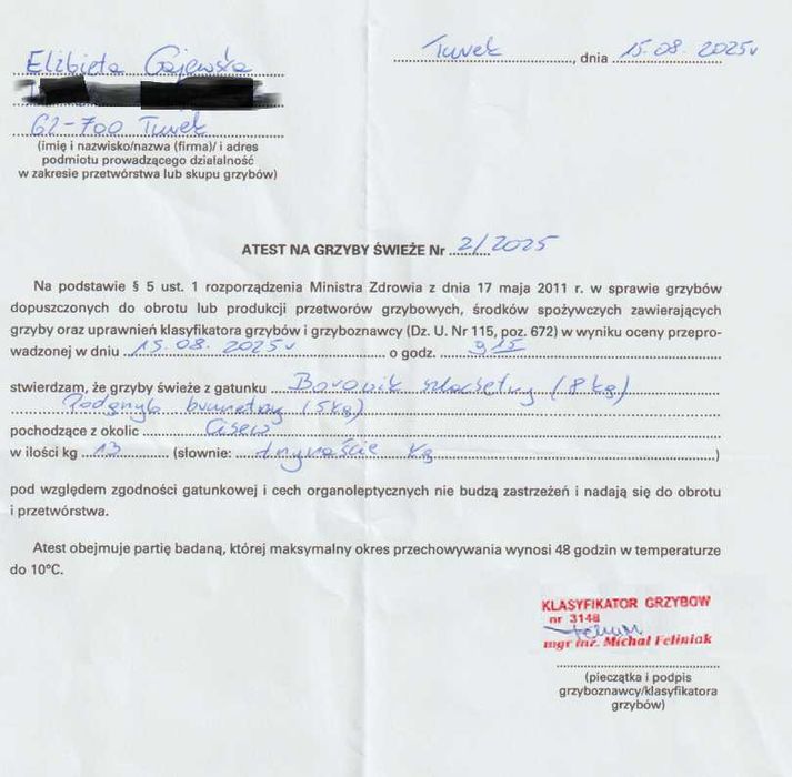 Grzyby marynowane maślak, gąski, grzyby suszone