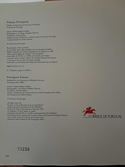 10 Livros dos CTT com selos