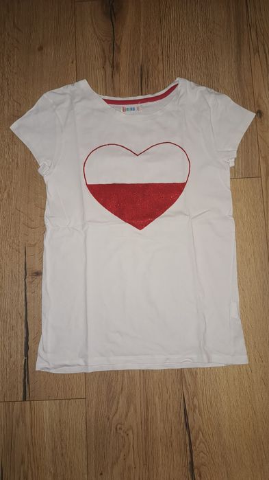 Bluzka  sercem i napisem Polska dziewczynka