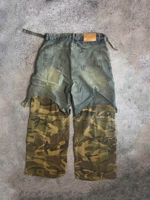 Джинси Project GR Double Jeans Camo Destroyed Balenciaga type