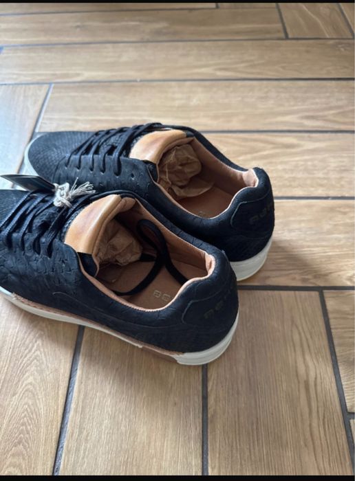 Buty skórzane czarne męskie