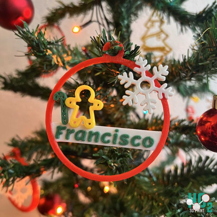 Ornamentos de Natal personalisados (3D)