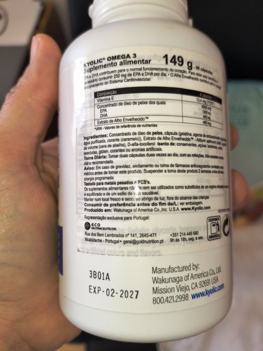 Suplementos novos selados – GoldNutrition ZMA / Kyolic – Cascais