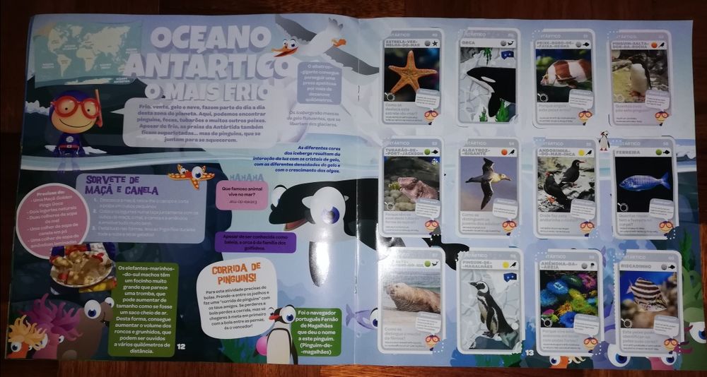 Caderneta de Cartas/Cromos Super Animais 2