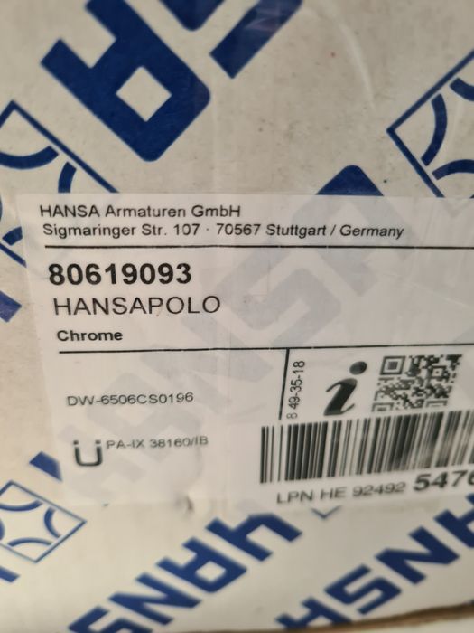 Zestaw armatury podtynkowej HANSA