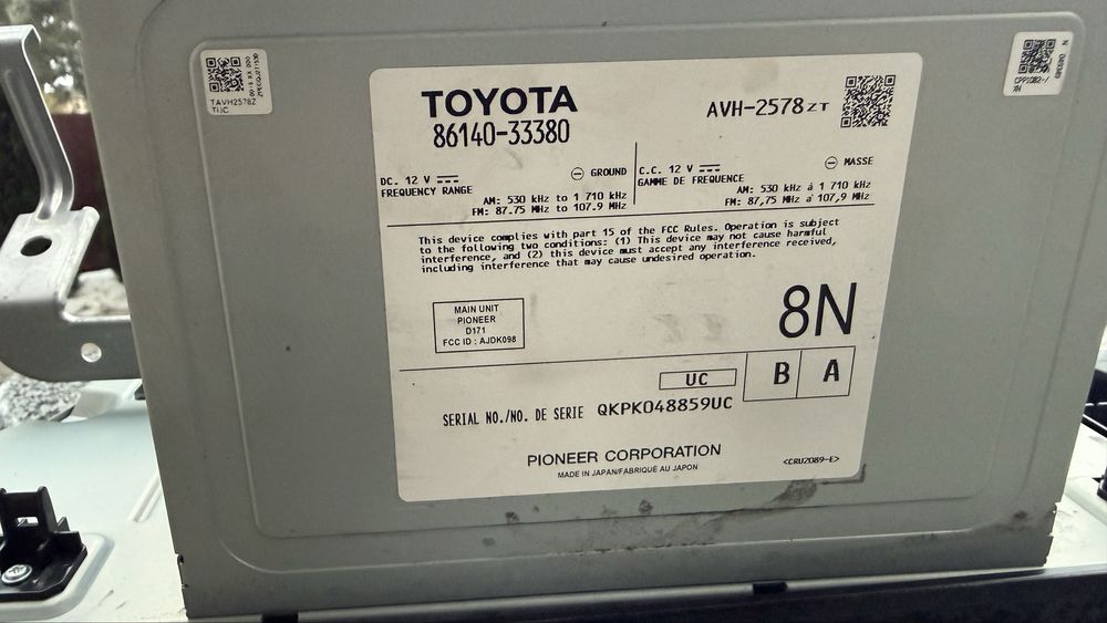 Магнітола toyota camry 70