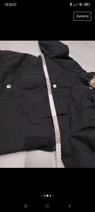 R.164 nowa czarna parka kurtka dla chłopca