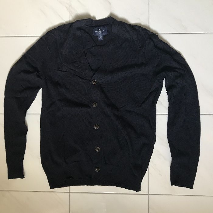 Kardigan sweter swetr granatowy na guziki AMERICAN EAGLE rozmiar S