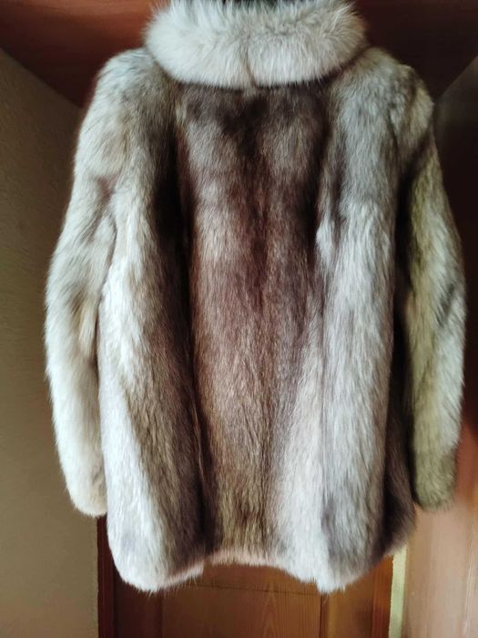 Kurtka z szarego lisa