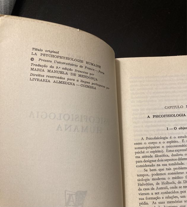 Livro A Psicofisiologia Humana, de Jean Delay (Anos 70)