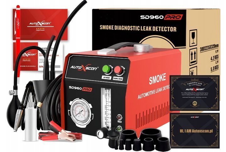 TESTER SZCZELNOŚCI ZADYMIARKA GENERATOR DYMU DYMNY SD960 PRO DYMIARKA