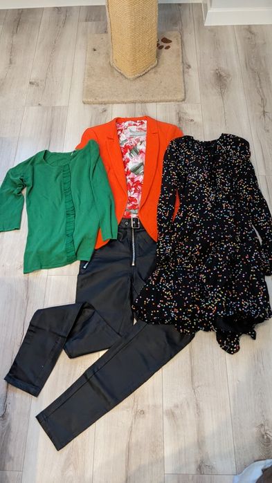 zestaw outfit komplet strój modny damski S 36  do biura  ubrania Zara