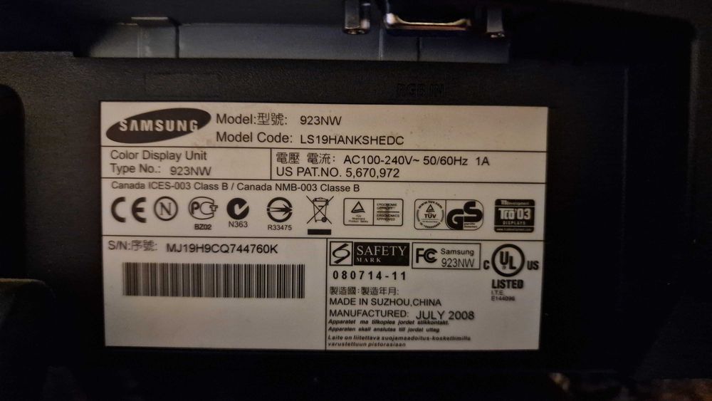 Komputer PC i monitor SAMSUNG SyncMaster 923NW używane