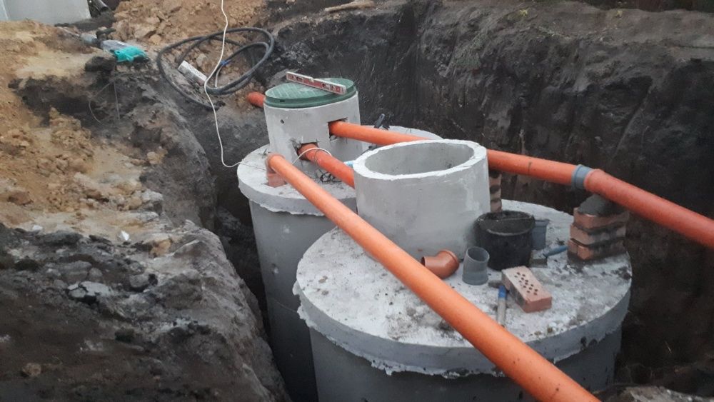 Будівництво монтаж септик під ключ без викачки бетонні кільця ДРЕНАЖ