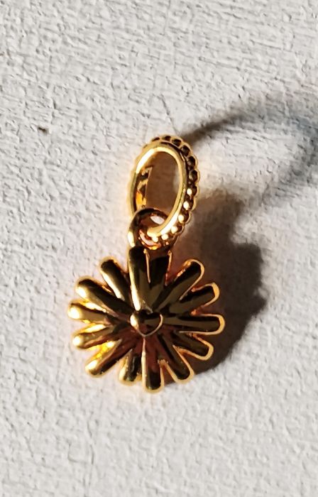 Eksluzywny charms srebrny różowy kwiat