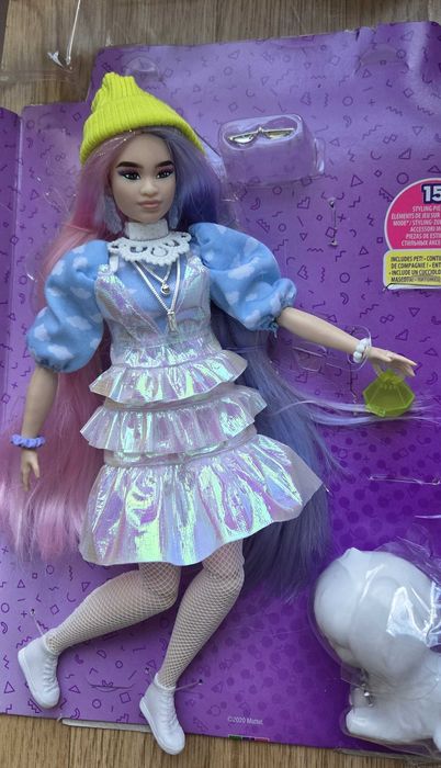 Barbie Extra GRN27 Modna lalka z akcesoriami + piesek