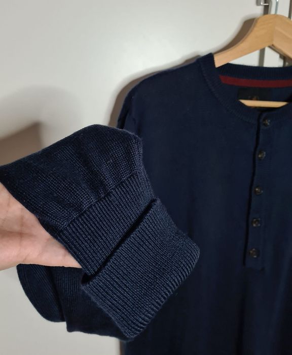 Made by Monkeys męski sweter XL granatowy wełna