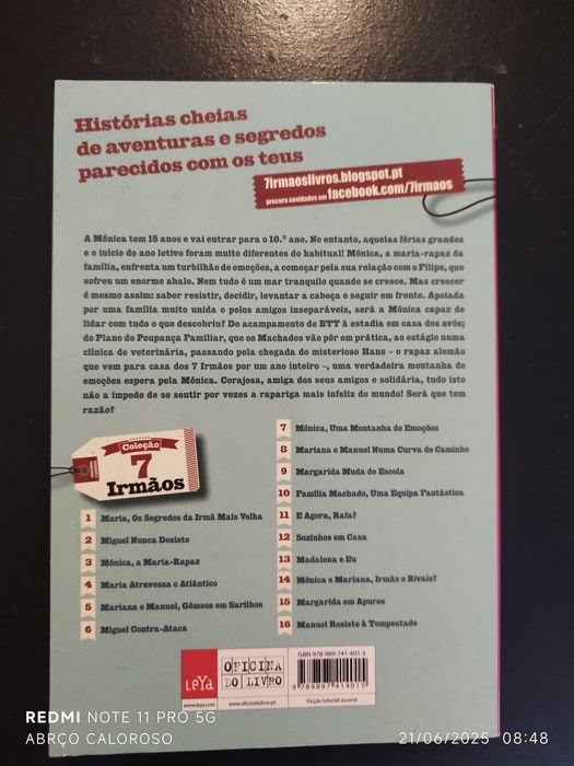 Livro juvenil de aventuras