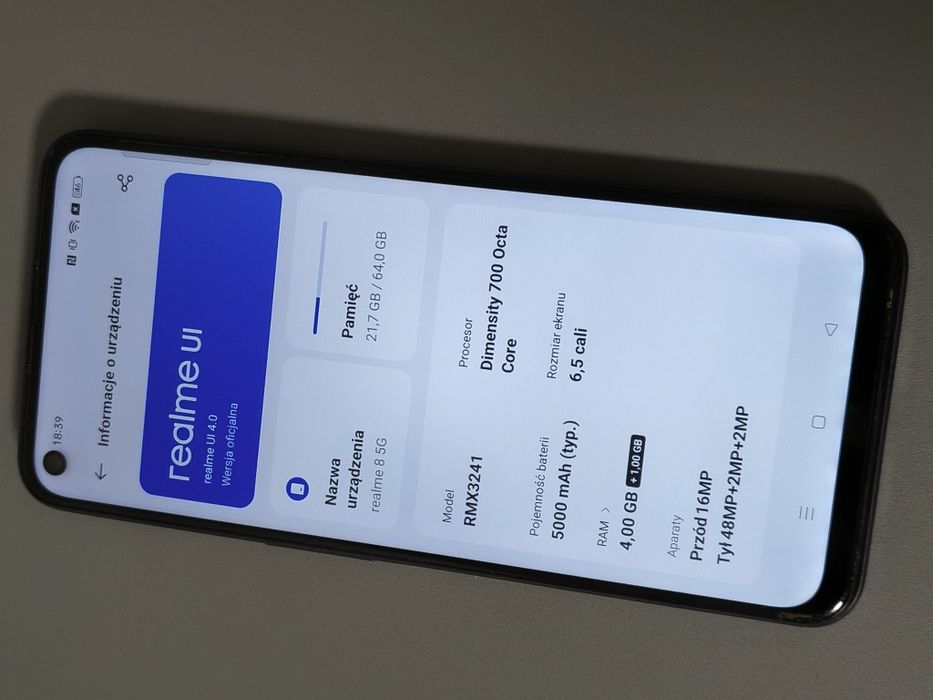 Smartfon Realme 8 5G 64gb