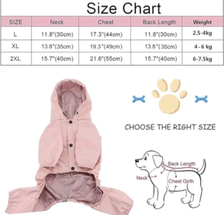 Psm wodoodporna kurteczka dla psa 4-6 kg