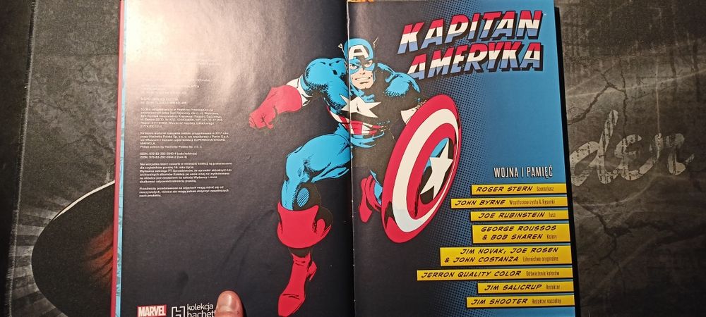 Komiks kapitan Ameryka superbohaterowie Marvela