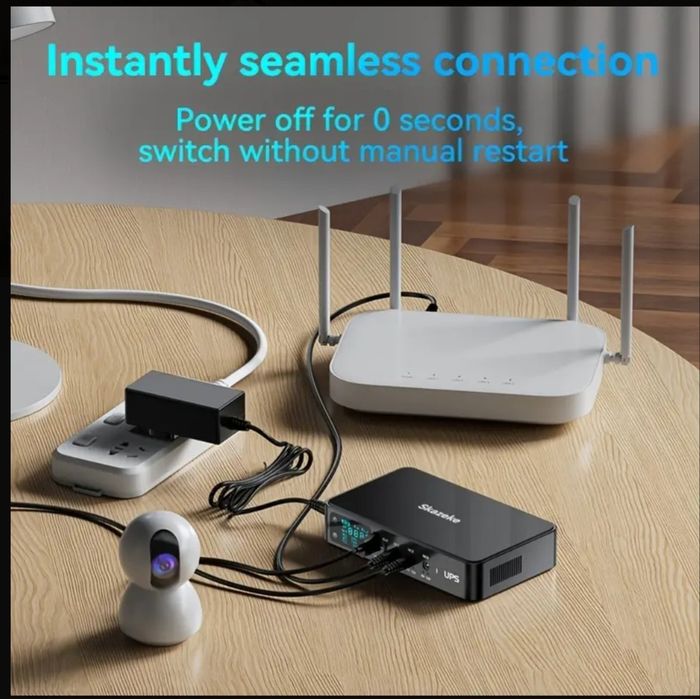 Mini ups, ДБЖ  SKAZEKE 10400mAh, для роутера, міні-ПК, IP-камер, LCD