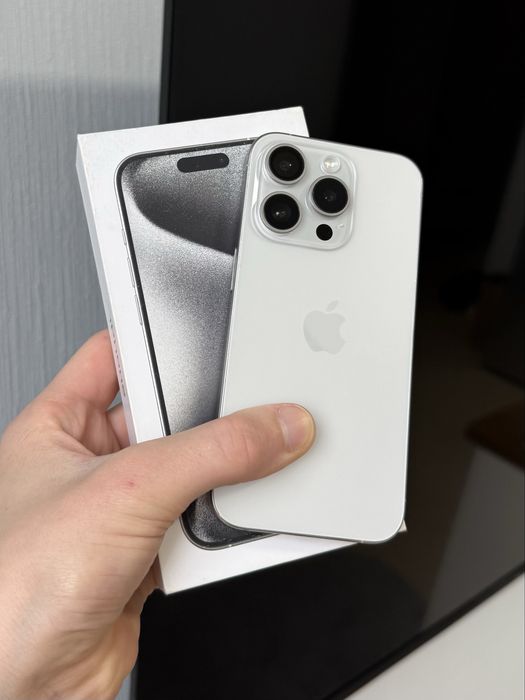 Продам Apple IPhone 15 Pro 512GB White Titanium  Neverlock АКБ-100% Гарний стан Фізична сім-ка