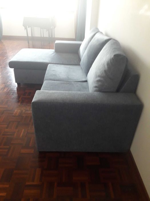 Sofa com chaise long pouco uso