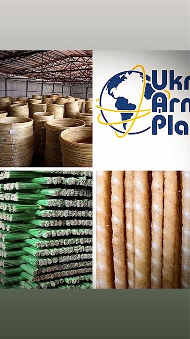 Арматура композитна 4-12 мм зелена для рослин та звичайна для бетону