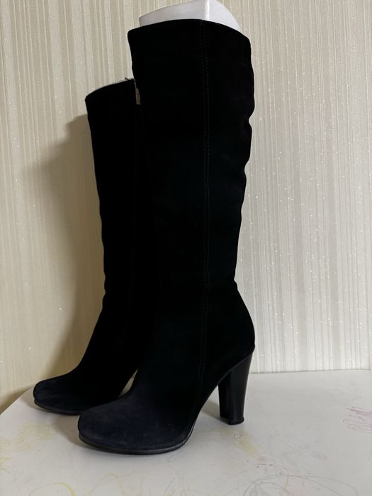 Сапоги зимові натуральний замш 38р. Ідеальний стан