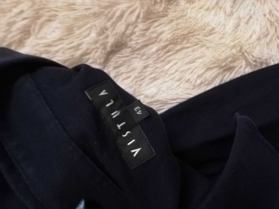 koszula Vistula granatowa XL kołnierz 43 na  188-194 slim 100% bawełna