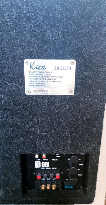 Сабвуфер Kicx ICQ-300BA