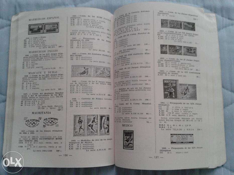 livro catálogo selos desporto