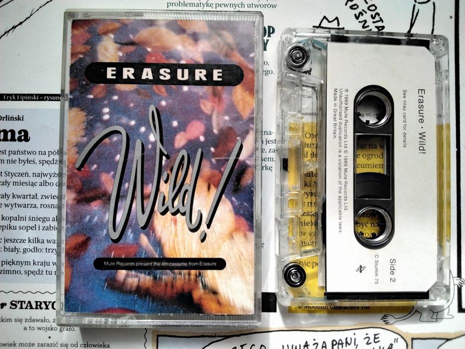 Erasure Wild! Kaseta import paper label rare