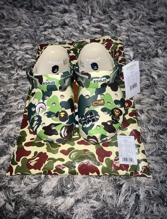 ‼️БЕЗ ПЕРЕДОПЛАТ‼️ Тапки Bape x Crocs / Бейп/ Крокс/ Тапочки