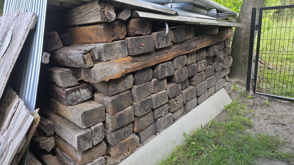 Podkłady drewniane niekolejowe impregnowane, belki, palisady