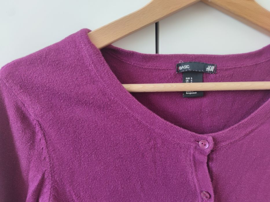 Sweter sweterek w kolorze fuksji H&M S 36