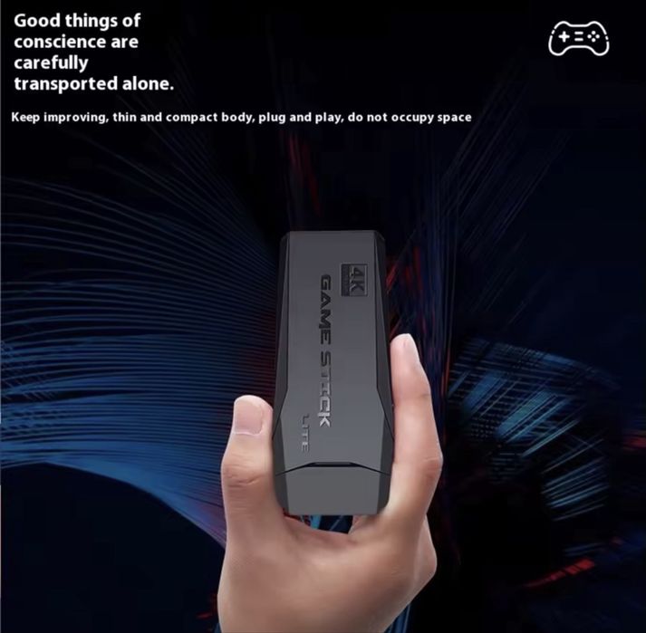 Console Retro  Game Stick 4K – 128GB | +20.000 JOGOS CLÁSSICOS!