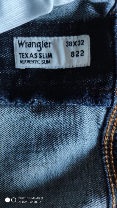 Wrangler Texas Slim Dark Rinse męskie jeansy rozm 38/32