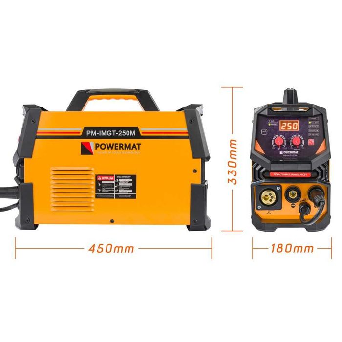 Зварювальний полуавтомат 250A Powermat MIG MAG Pulse MMA TIG Lift FLUX