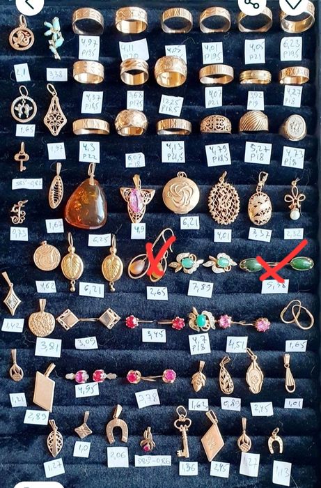 В продаже золотые изделия производства СССР