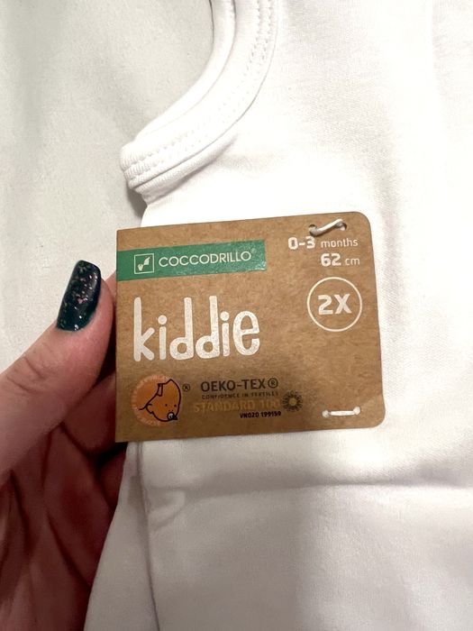 Body z krótkim rękawem bawełniane niemowlęce dla chłopca Coccodrillo